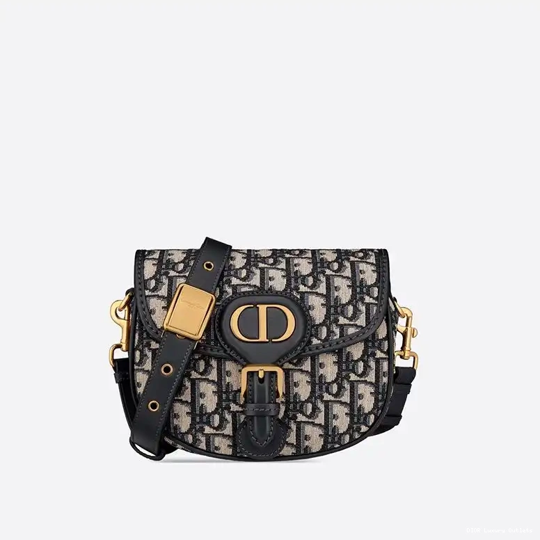 Small Bag Bobby Blue Canvas Dior Motif Oblique 0601 Luxury